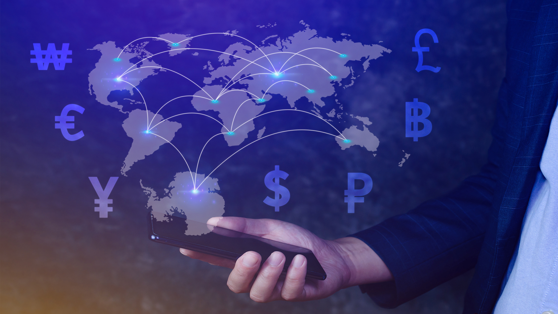 businessman-using-mobile-phone-laptop-computer-money-transfers-currency-exchanges-countries-world-online-banking-interbank-payment-concept